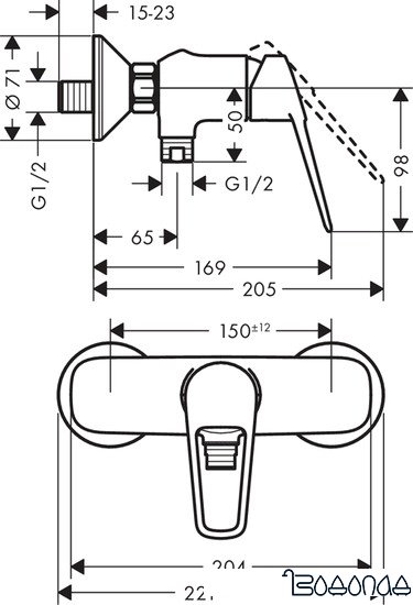 Смеситель Hansgrohe Novus Loop 71360000