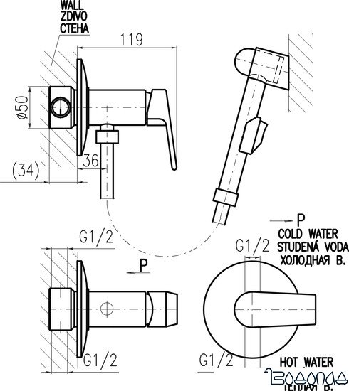 Смеситель Slezak RAV Колорадо CO147/1CMATC (черный) фото 2
