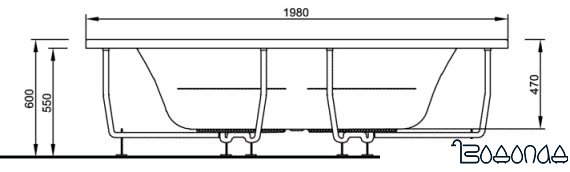 Ванна Vitra Comfort 140x140