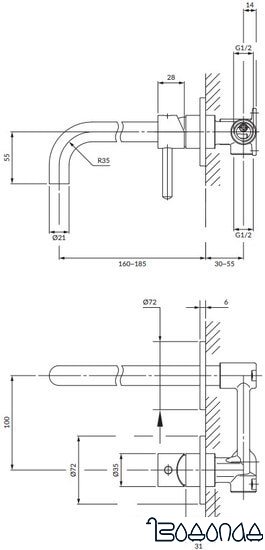 Смеситель Omnires Y 1215НGL фото 4