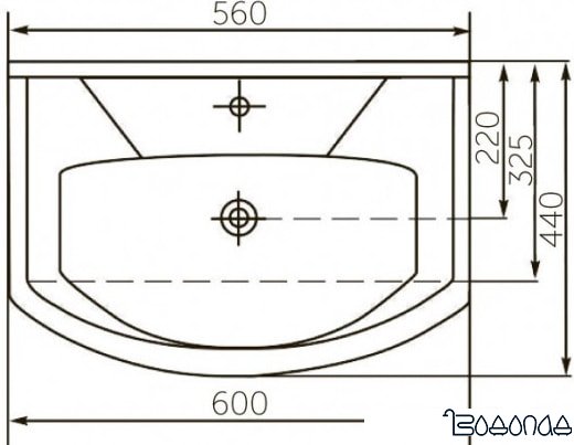 Умывальник Rosa Элеганс 600 фото 2