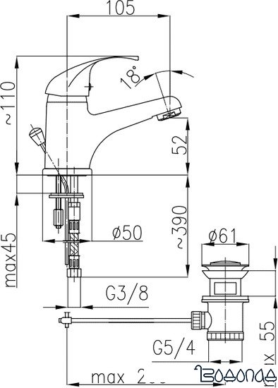Смеситель Armatura Ekokran Sotalia 5512-835-00