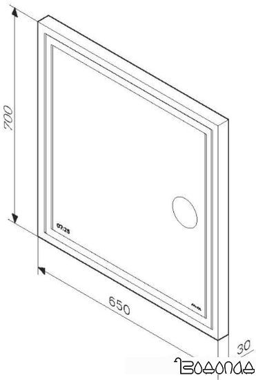 Мебель для ванных комнат AM.PM Зеркало Gem 65 M91AMOX0653WG фото 2
