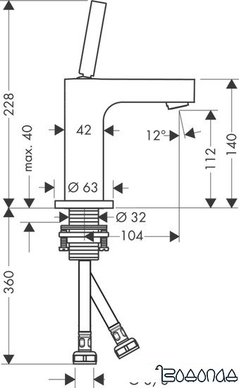 Смеситель Axor Citterio 39018000