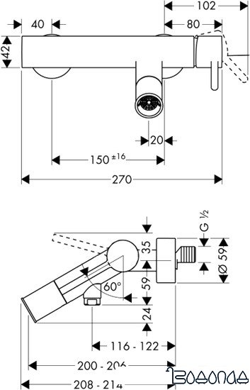Смеситель Axor Starck 10411990 (золотой)