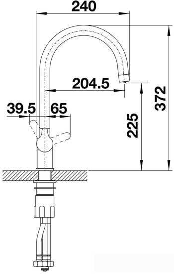 Смеситель Blanco Trima Silgranit (темная скала)