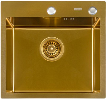 Кухонная мойка ARFEKA Eco AR 500*500 Golden PVD Nano Кухонная мойка ARFEKA Eco AR 500*500 Golden PVD Nano