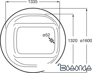 Ванна Roca Waikiki N 160x160 [248345000] фото 4
