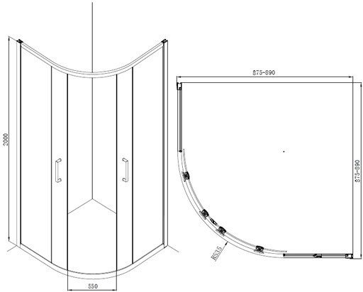 Душевой уголок Bravat Drop 90x90 [BS090.1200A] фото 4