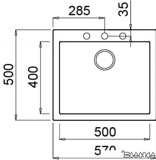 Кухонная мойка Elleci Quadra 105 Cemento G48