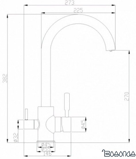 Смеситель ZorG SH 713 BLACK BR