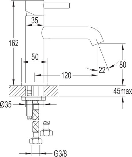 Смеситель Omnires Y Y1210N BL