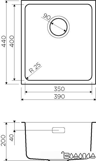 Кухонная мойка Omoikiri Tadzava 39-U AB