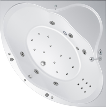 Ванна Triton Грация гидромассажная 140х140 Премиум