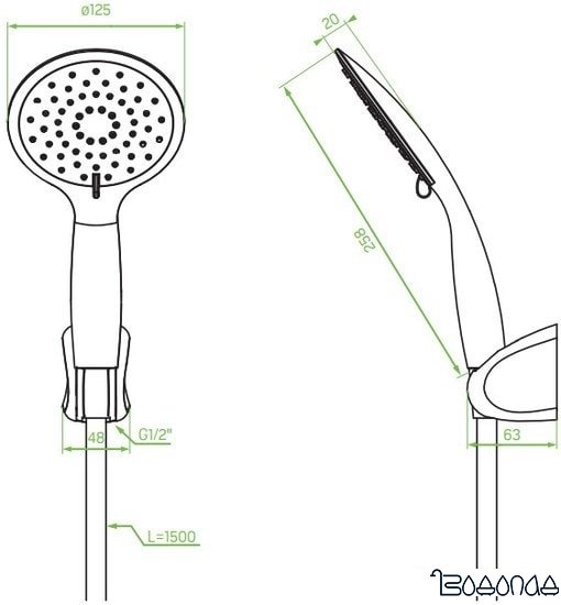 Душевой гарнитур Laveo Fino NLF 70AD