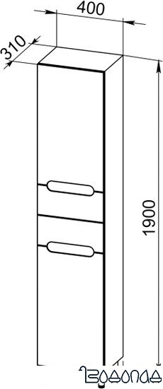 АВН Шкаф-пенал Ansi 40 с корзиной 96.11 фото 2