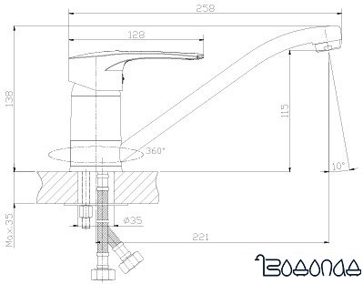 Смеситель Rossinka Silvermix T40-21