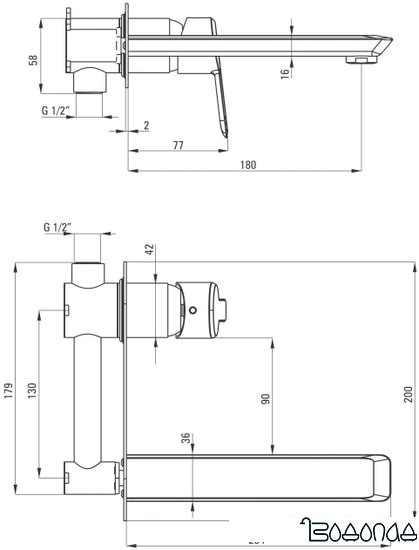 Смеситель Deante Arnika Titanium BQA D54L