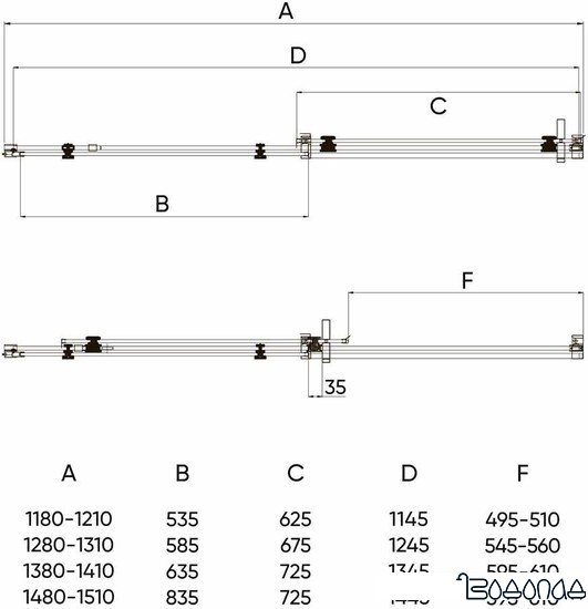 Душевая дверь Veconi VN-74 VN74-120-01-C4