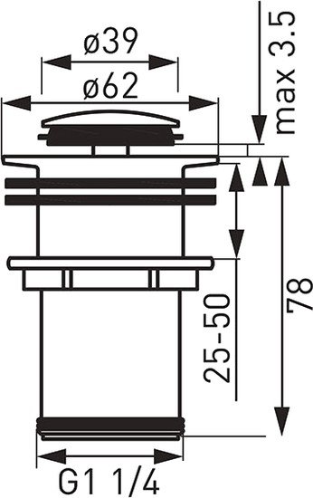 Донный клапан Ferro S283B