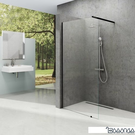 Душевой уголок Ravak Walk-In Wall 160 (черный/прозрачное)