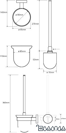 Ершик для унитаза Bemeta Trend-I 104113018a фото 2