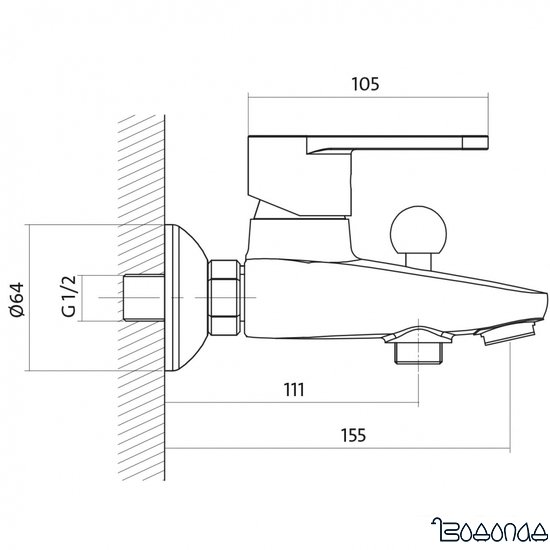 Смеситель Cersanit Cari A63026