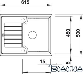 Кухонная мойка Blanco Zia 40 S (жасмин) [516923]