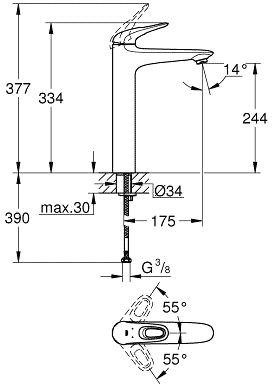 Смеситель Grohe Eurostyle 23570LS3