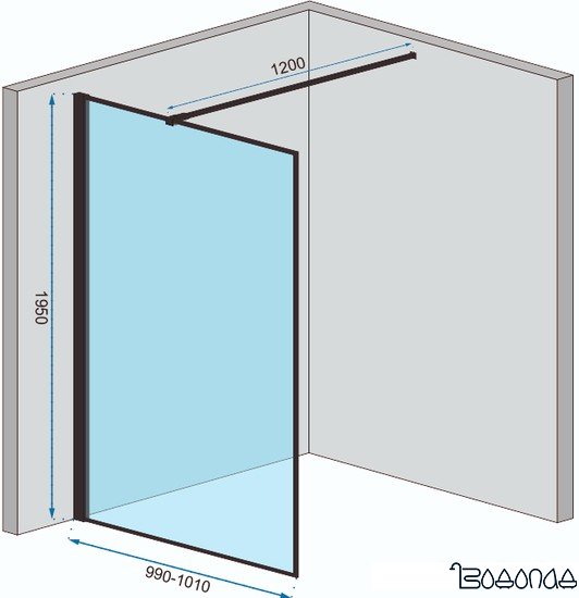 Душевая стенка Rea Bler-1 100