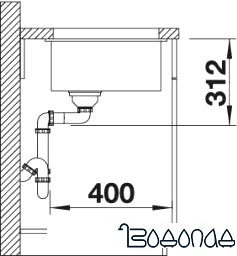 Кухонная мойка Blanco Subline 500-U (кофе)