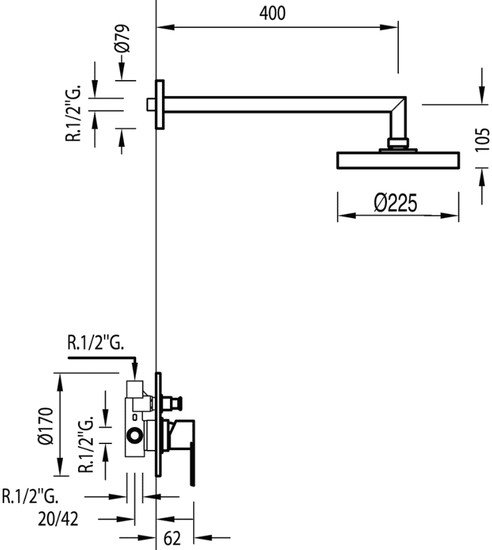 Душевая система Tres Bm-tres 117175 фото 2
