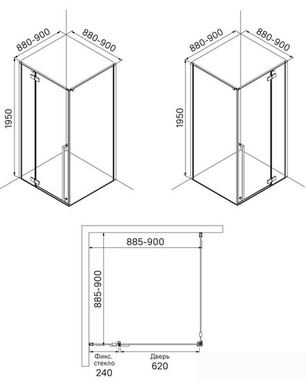 Душевой уголок IDDIS Slide SLI6GS0i23