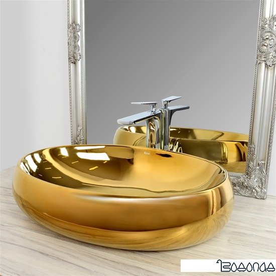 Умывальник Rea Melania (золотистый)