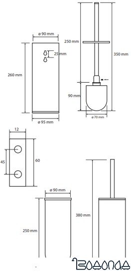 Ершик для трапов и труб Bemeta Omega 102313066 фото 2