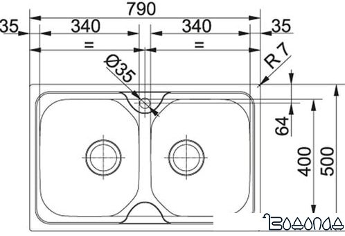 Кухонная мойка Franke OLN 620-79 (нержавеющая сталь)