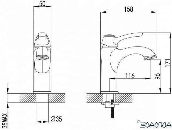 Смеситель IDDIS Oldie OLDYG00i01 (золотистый)