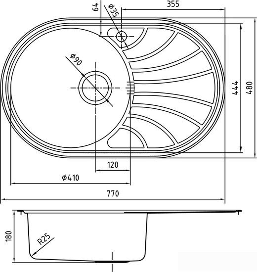 Кухонная мойка IDDIS Suno SUN77PLi77