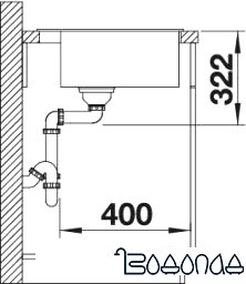 Кухонная мойка Blanco Riona 45 (жасмин) [521399]