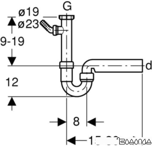 Сифон Geberit 152.713.11.1 (альпийский белый)