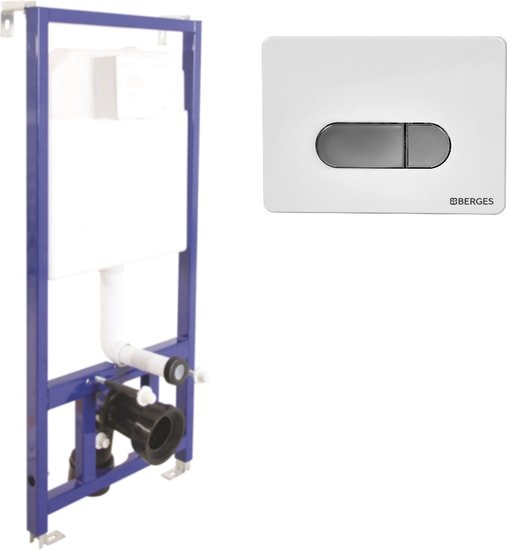 Инсталляция для унитаза Berges Wasserhaus Novum 525 D7 040000+040037