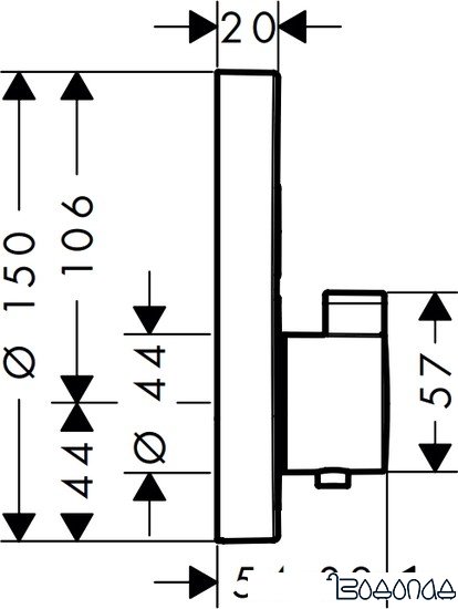 Смеситель Hansgrohe ShowerSelect S 15743670