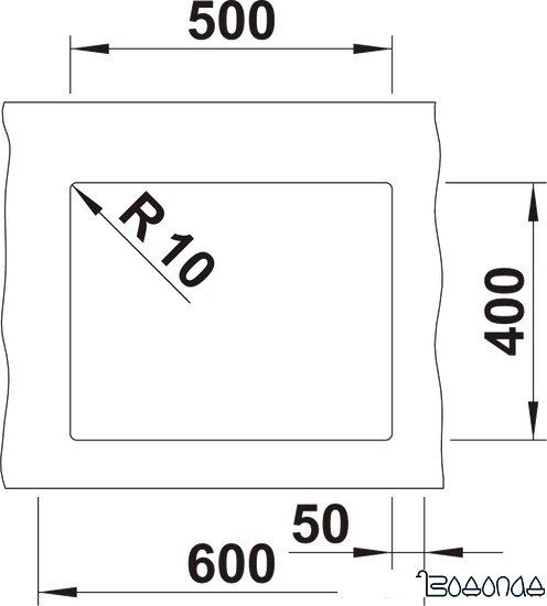 Кухонная мойка Blanco Rotan 500-U 523076 (белый)