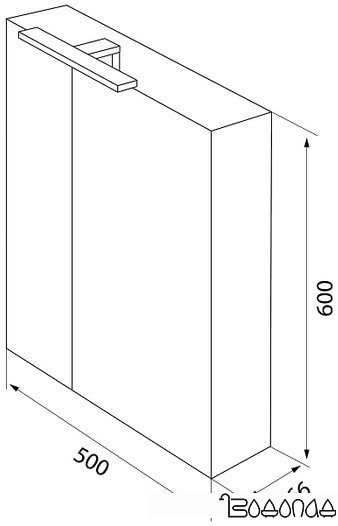 Мебель для ванных комнат IDDIS Шкаф-зеркало New Mirro 50 NMIR502i99 фото 4