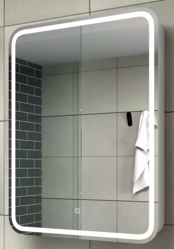 Континент Шкаф с зеркалом Elliott Led 60x80 (левый)