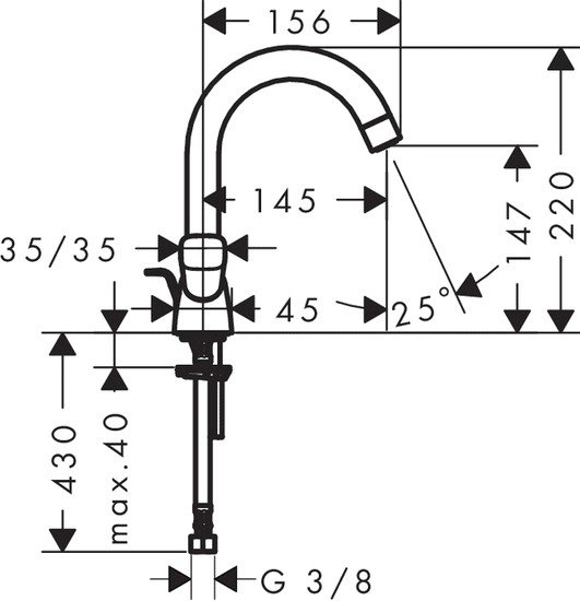 Смеситель Hansgrohe Logis 71222000