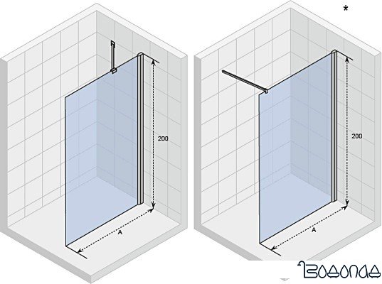 Душевая стенка Riho Novik Z400 90 фото 2
