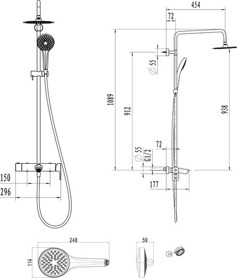 Душевая система Villeroy & Boch Embrace TVS1082000361