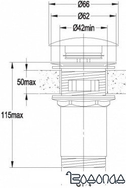 Донный клапан Omnires A706 BL фото 2