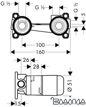 Скрытый механизм Hansgrohe Universal 13622180